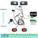 10L0L Golf Cart Light Kit(12V/36v/48V) for Club Car DS with Daytime Running Light Low-beam/High-beam With Turn Signals and Brake Lights