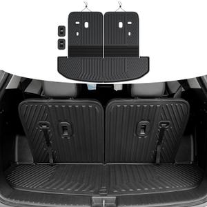Cargo Mat for Kia Sorento 2021-2025 2026, All Weather TPE Trunk Mat with Backrest Mat Waterproof Durable Seat Cover Protector Replacement for Kia Sorento
