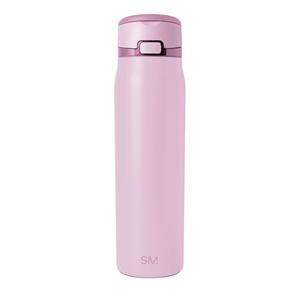 Simple Modern Mesa Loop Water Bottle with Covered Straw and Handle | 30oz Cup Holder Friendly Insulated Stainless Steel Bottles for Travel, Sports and School | Pink Champagne