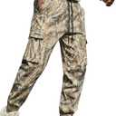 JEMLDL Mens Cargo Joggers Pants Elastic Waist Drawstring with Flap Pockets Techwear Pants for Men, X-Large