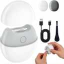 Electric Automatic Nail Clipper with Light, USB Rechargeable, 2 Speeds, Magnetic Cover, Safety Electric Fingernail Trimmer for Kids, Adult, Seniors, Caregivers (White)