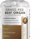 2 x iMATCHME Grass Fed Beef Organ Supplement with Beef Liver & Adrenals, R-Lipoic Acid for Liver Detox, Antioxidant, Energy & Overall Health, 120 Count (Pack of 1) | Easy to Swallow | for Women and Men