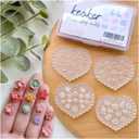 KEOKER Flower Polymer Clay Molds - 4 Pcs Floral Molds for Jewelry Making, Miniature Molds, Earring Molds (Substitute Polymer Clay Cutters) (4PCS)
