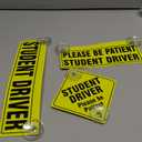 3 Pieces Student Driver Signs with Suction Cups New Driver Stickers Please Be Patient Window Cling Magnet for Car Window Removable Reusable Gifts for Beginners Driving Learner