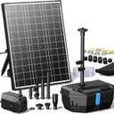 NFESOLAR Solar Water Fountain Kit, Pond Filter with 20W Solar Panel, 120 GPH Solar Water Pump, 4 Sprayers for Outdoor Pond 120-300 Gallons, Fish Tank and Garden Water Features N3212