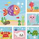 DIYGEMDOT 6 Pack Diamond Art Kits for Kids, Cute Animals Diamond Painting for Beginners, DIY 5D Gem Art for Girls & Boys Ages 6-8-10-12, Children's Christmas Gifts (6x6 inches) (Y002)