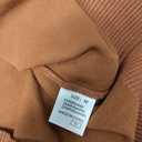 Pink Queen 2025 Women's 2 Piece Sweater Outfits Set Long Sleeve High Neck Top Pleated Mini Skirt Ribbed Knit Brown M