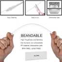 ALINK 12-Pack Reusable Hard Plastic Clear Straws, 10.5 inch Long Tumbler Straws for 16 OZ 20 OZ 30 OZ Stanley, YETI, Starbucks Tumblers with Cleaning Brush