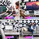 18 Pack Self-Adhesive Acoustic Panels, 12"x 12"x 0.4" Sound Absorbing Panels, High Density Square Sound Proof Noise Dampening Panels for Walls Home Studio Office, Triangle Cutting Style, Black