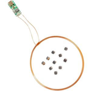 Taidacent Micro USB 50mm Remote Wireless LEDs and Coil Inductive Induction Led Lamp Light Up Wireless Charger/Charging Kit for Model Decoration Magical Toys (10PCS 3MM Multi Color LEDs + Coil)