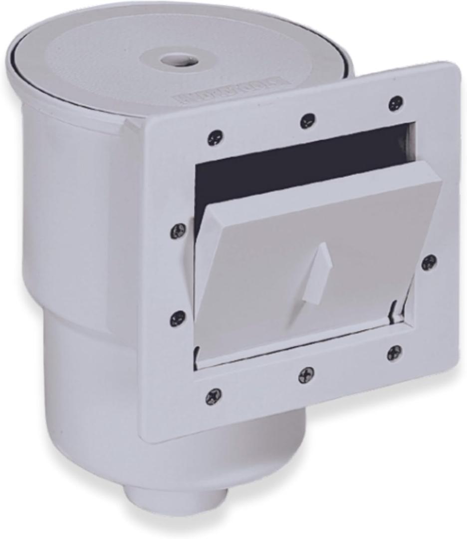 SWIMLINE HYDROTOOLS GREY Standard Thru-Wall Above Ground Pool Skimmer Kit | ABS Construction | Pool Skimmer Kit | Large Debris Basket | Snap-In & Removable Weir | Above Ground Pool Skimmer