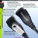 commountain Earpiece with PTT/Mic Compatible for Kenwood Baofeng SAMCOM BTECH Retevis Walkie Talkies Radios and BF-F8HP UV-82HP UV-5R UV82 UV82C UV5X3 TK NX, Acoustic Tube Headset, 2 Pin Style