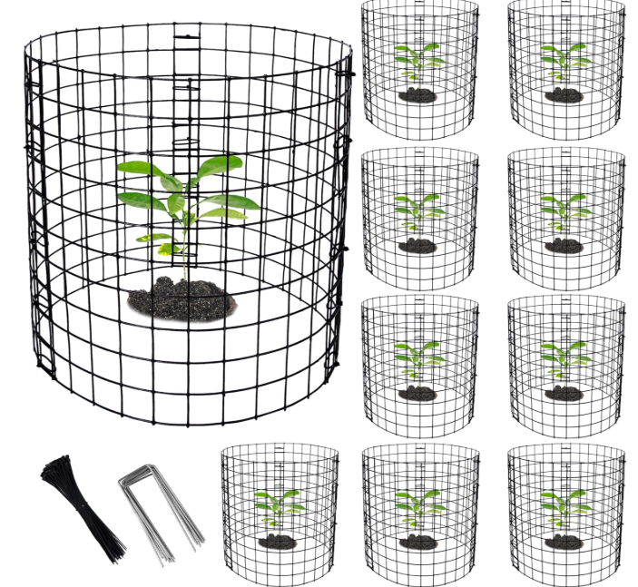 Adnee 30 Packs Wire Plant Protector from Animals - 12" H X 15" D Metal Mesh Plant Cage Covers - Sturdy Garden Bunny Barricades Chicken Wire Cloche for Plants Shrubs Vegetables Flowers