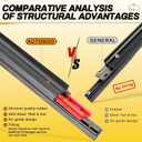 AUTOBOO 26" and 16" Windshield Wipers Blades (Pack Of 2),OEM Quality Premium All-Seasons Wiper Blades,Stable and Quiet Wiper Blades