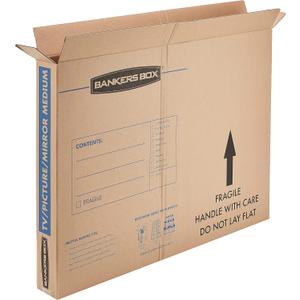 Bankers Box Medium - up to 40" TV/Picture/Mirror - Moving Box 4 Pack, 37 x 4 x 27 in (7711201)