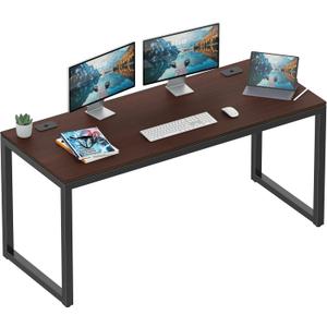 SHW 55-Inch Commercial-Grade Office Computer Desk, Cherry