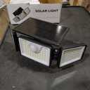 2500LM Solar Lights Outdoor with Motion Sensor,3 Head 270° Wide Angle Street Area Lights, IP65 Waterproof Security Lighting with 3 Modes