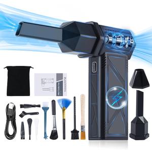 CHANGE MOORE 150000RPM 2 in 1 Compressed Air Duster Brushless Motor Electric Vacuum Cleaner, High-Speed Air Blower with 3 Gear, Cordless Portable Multipurpose Jet Fan Dryer Blower