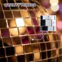 12 Inch Large Disco Ball, Rotating Mirror Ball with Real Glass Tiles, Sturdy Hanging Ring for Party Decorations, Weddings, Nightclub, Birthday, Home Ceiling Dcor, Silver Disco Ball for Events