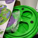 Flooyes Dinosaur Sit and Spin Toys for Toddlers Boys 1 2 3 Years Old, Birthday Gift for Boys Age 2-4 with LED Lights and Music, 360 Spin, Medium, Small