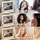 FENNIO Vanity Mirror with Lights 22''x17'' Makeup Mirror with Lights,Vanity Mirror Touch Screen with 3-Color Lighting,Dimmable,for Vanity Desk Tabletop