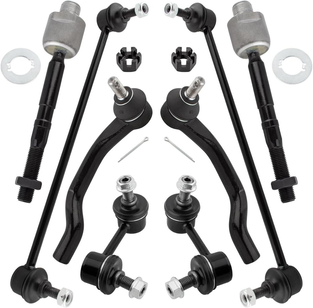 8pc Suspension Kit Front Inner Outer Tie Rod End Rear Sway Bar End Link Front Sway Bar End Link For Acura ILX 2013-2019 For Honda Civic 2012-2015 EV800906 ES800912 ES800913 K750605 K750125