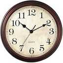 HYLANDA Wall Clock, Vintage Battery Operated, Retro Silent Non Ticking Decorative Clocks for Home Kitchen School Living Room