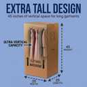 BOX USA Heavy-Duty Tall Wardrobe Moving Boxes with Hanger Bars (3-Pack) 20L 20W 45"H Extra-Tall 275#/ECT-48 Double-Wall Corrugated Boxes for Clothes, Coats & Dresses