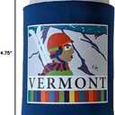 2 x Vermont Souvenir Can Coolers, Set of 4, Insulated Neoprene Beverage Holders, Multi-Color
