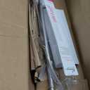 Kenney Estrella Curtain Rod, Durable Steel with Purple Sparkle Fluted Acrylic Ends, 5/8" Diameter, Adjustable 2848", Brushed Nickel Finish