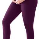 Walifrey Women's Maternity Leggings with Pockets Over The Belly,Pregnancy Yoga Pants Activewear Workout Leggings (Large, Purple)