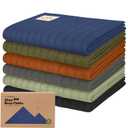 KeaBabies Organic Cotton Burp Cloths Baby Girl, Boy - 6-Pack Large Burping Clothes for Babies, Spit Up Rags, Super Soft & Absorbent Newborn Wash Towels, Gender Neutral, Non-Shrink (Stria, Basic)