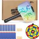 Coophit Thors Dart-Blasting Hammer Toys Gun with Lights -Toys for 5 6 7 8 9+ Year Old Boys,Kids Roleplay Toy Thunder Mjolnir with 30 Darts