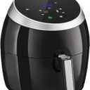 BELLA (14679) 5.3 Quart Air Convection Fryer, Black, black 5.3qt