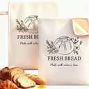 Sourdough bread Bags for Homemade Bread-2 Pack XL Reusable Beeswax Bread Bags for Homemade Bread Freezer & Refrigerator 17"×13" Natural Beeswax-Lined Cotton Food Storage Bags to Keep Fresh yellow