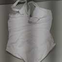 SUUKSESS Women Sexy Mesh Tummy Control Swimsuit Push Up High Waisted Bathing Suit (Small, White)