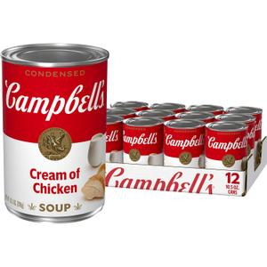Campbell's Condensed Cream of Chicken Soup, 10.5 Ounce Can (Pack of 12) , Best By: 07/09/2027