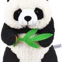 Talking Toy, Plush Panda Cute Sound Effects with Repeats Your Said Voice, Best Buddy for Kids Gift (Black White)
