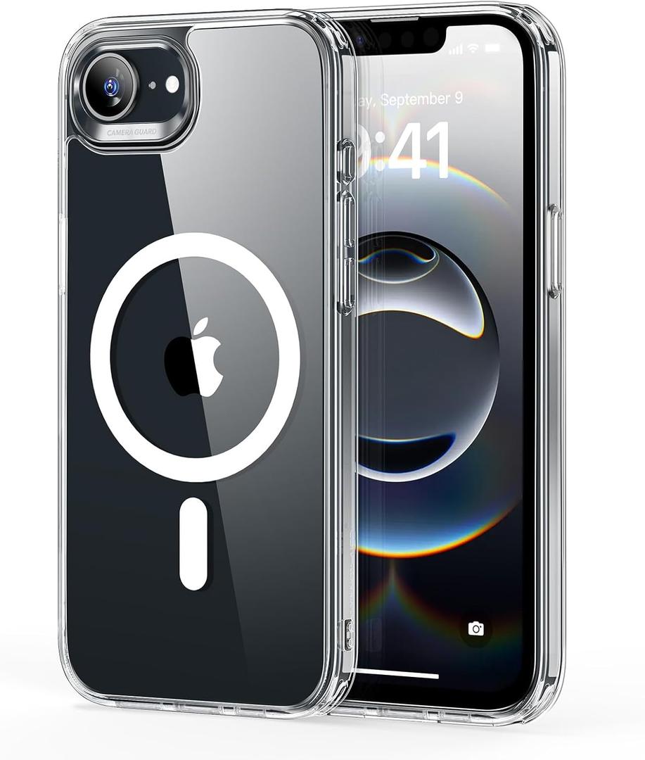 ESR for iPhone 16e Case, Compatible with MagSafe, Shockproof Military-Grade Protection, Magnetic Phone Case for iPhone 16e Case, Classic Hybrid Case (HaloLock),Clear