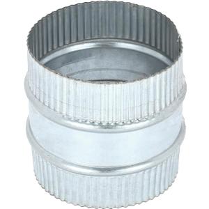 PATIKIL 4 Inch Duct Connector Coupling, Galvanized Steel Straight Dryer Vent Coupler Flexible Ducting Collar Connector Round Crimped Ventilation Duct Extension for HVAC System Pipe