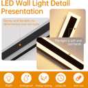 2Pack 39inch Outdoor LED Wall Light, 30W 110V Hardwired Long LED Wall Sconce, IP65 Waterproof Modern Light Fixture with Frosted Acrylic, 3000K Warm White Wall Lighting for Porch Garage House Exterior