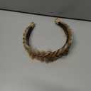 TOECWEGR Braided Headband WithTooth Wide Braid Messy Hair Hoop WomenFashion Hair Accessories (Golden Brown Mixed Bleach Blonde)