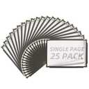 CYEAH 25 Pcs Cafe Style Menu Cover, Single Page 2 View Transparent Restaurant Menu Covers, Restaurant Menu Cover Fits 5.5" x 8.5" Paper, Menu Holder for Bar Cafe Restaurant Book Black Folder