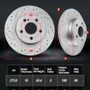 Rear Brake Pads and Rotor Kit Compatible with Forester 2014-2018