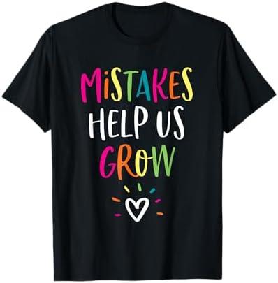 Growth Mindset Positive Back to School Teacher Student T-Shirt green size L
