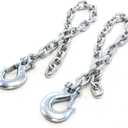 Red Hound Auto 3/8 Inches x 35 Inches Safety Chain for Towing with Slip Hook 17,000 LB Trailer Tow Pair