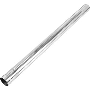 Motoforti 2.75" OD Straight Tubing Mandrel Exhaust Tube Pipe 40" Length T304 Stainless Steel Universal Fit Piping Silver Tone