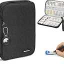 USB Flash Drive Case with Labels, USB Organizer Holds 24 Pcs, USBs Case, USBs Storage Cases, Thumb Drive Cases, Tech Gifts, Farther Days Gifts, Black