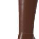 Modatope Knee High Boots Women Pointed Toe Tall Boots Stiletto High Heel Long Boots Side Zipper Dress Fashion Boots Shoes (6.5, Brown Pu)