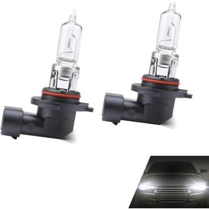 2 PCS 9005 Car Halogen Bulb, 12V 55W Quartz Lamp Ultra-bright Beam Low/High Beam Light Replacement, All-in-one Plug and Play Bulb, Universal Lighting Accessories for Car (Warm White Light #9005)